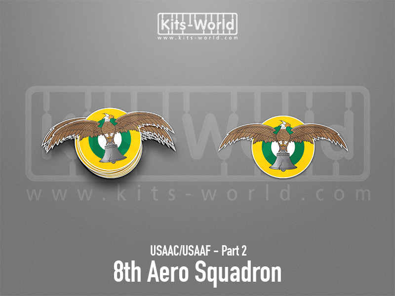 Kitsworld SAV Sticker - USAAC/USAAF - 8th Aero Squadron W:100mm x H:49mm 